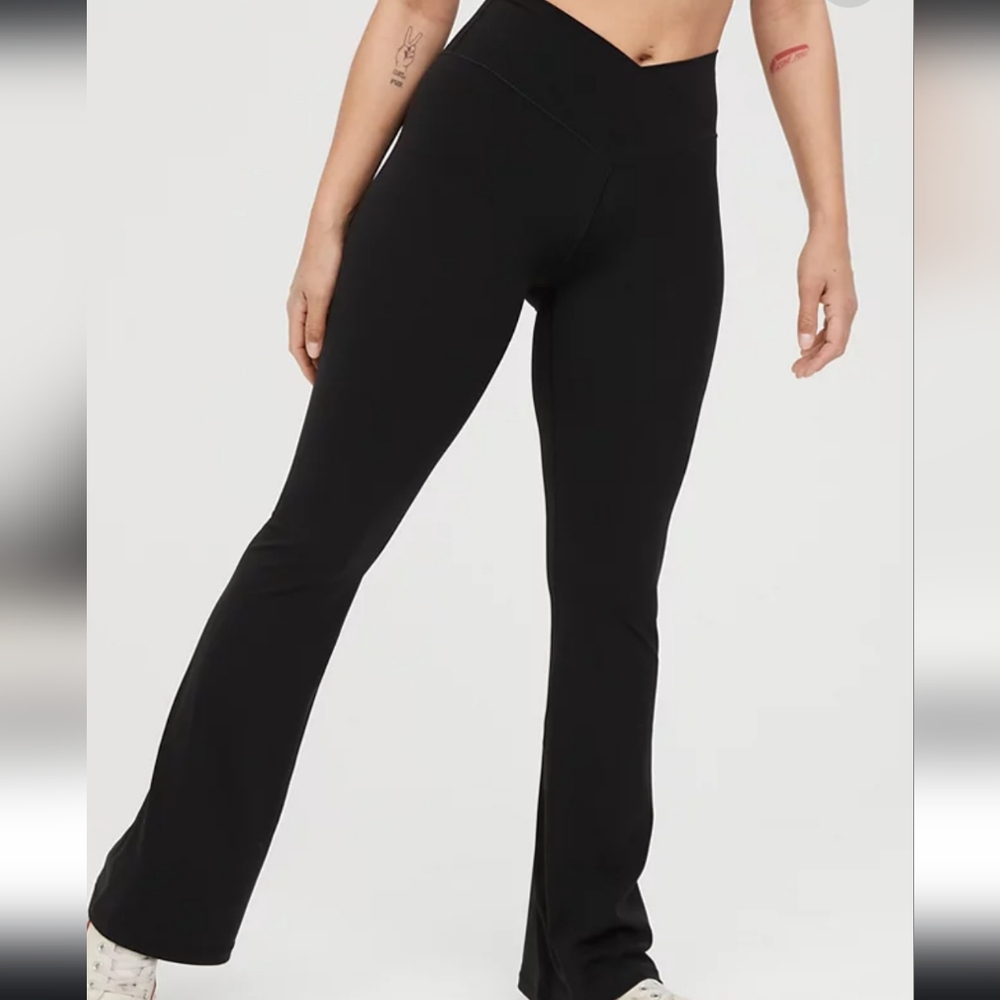 Aerie Crossover Flare Leggings